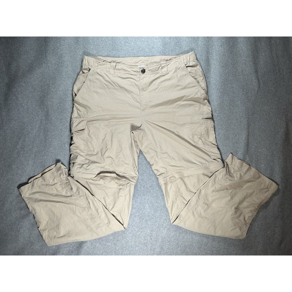 Columbia Convertible pants Mens W40 L32 Hiking Shorts Beige Nylon Breathable